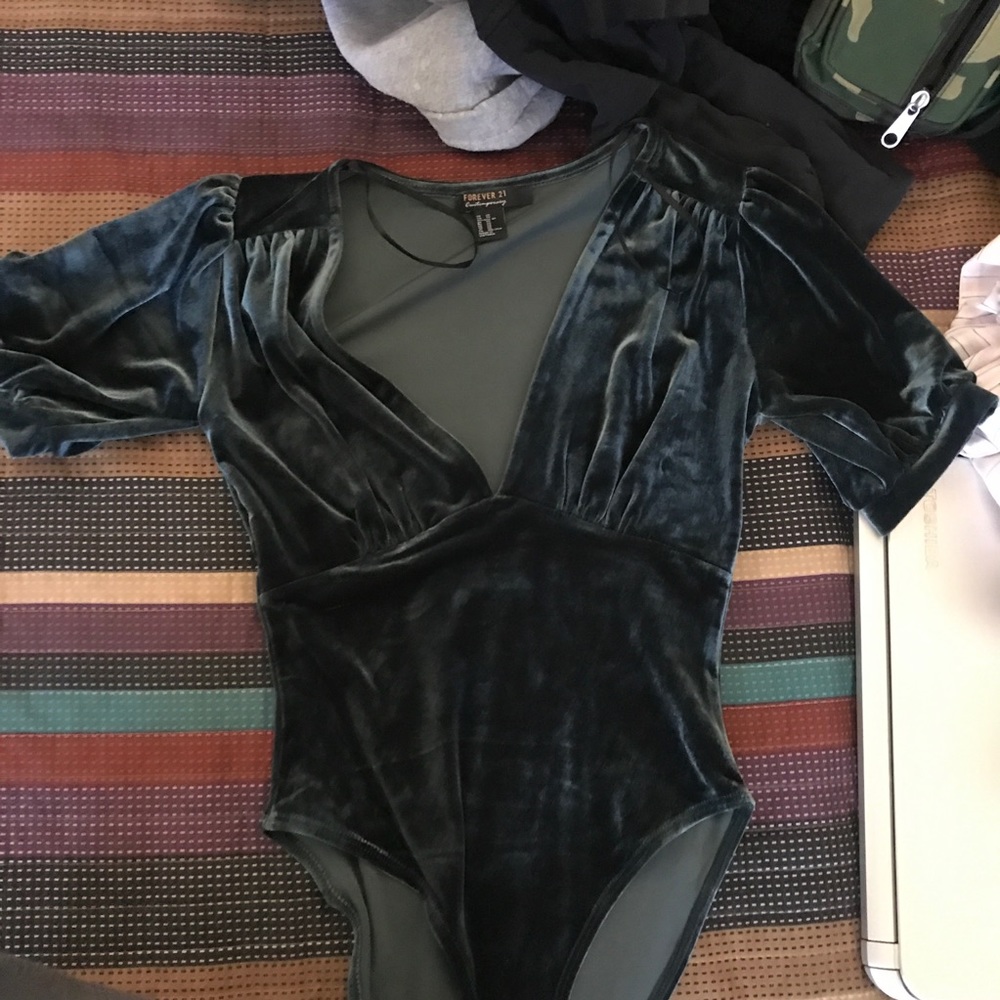 Forever 21 velvet bodysuit